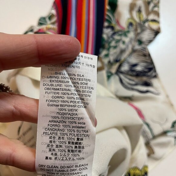 Tory Burch 100% Silk Marie Happy Times Skirt Floral Handkerchief Asymmetrical - Picture 11 of 15